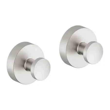 Damixa Zen håndklædekrog med roset, 2 stk, Rustfrit stål