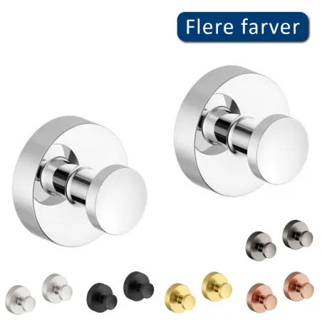 Damixa Zen håndklædekrog med roset, 2 stk, Krom