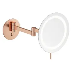 Damixa Zen Makeupspejl med lys, Børstet kobber