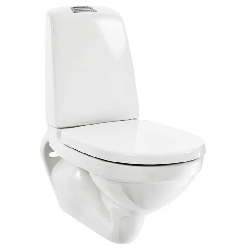 Gustavsberg Nautic 1522L væghængt toilet, åben skyllekant, hvid