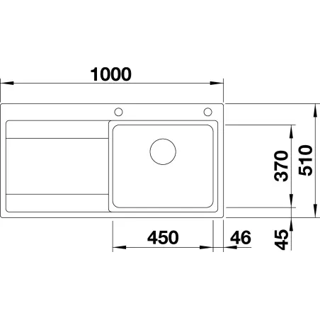 BLANCO DIVON II 5S-IF, 100 x 51 cm, køkkenvask i rustfrit stål - Venstre