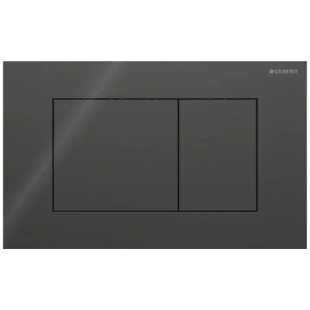 Geberit Sigma 40, kantet betjeningsplade, sort glas
