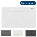 Geberit Sigma 40, kantet betjeningsplade, Hvidt glas