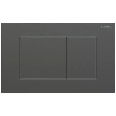 Geberit Sigma 40, kantet betjeningsplade, børstet sort krom