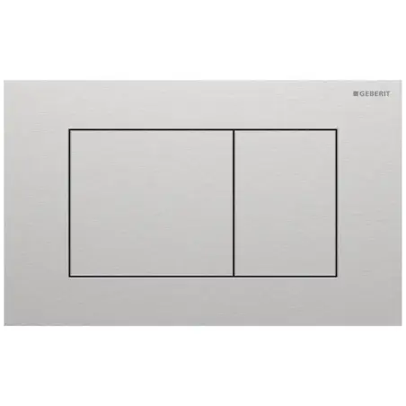 Geberit Sigma 40, kantet betjeningsplade, børstet rustfrit stål