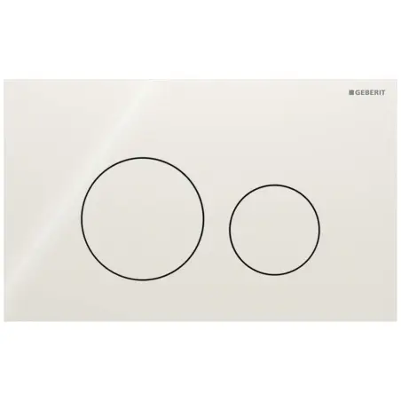 Geberit Sigma 40, rund betjeningsplade, beige glas (sandgrå)