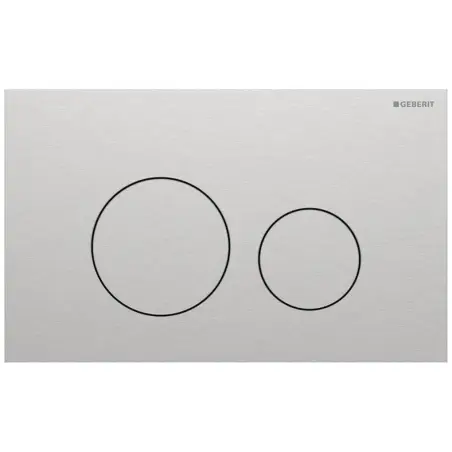Geberit Sigma 40, rund betjeningsplade, børstet rustfrit stål