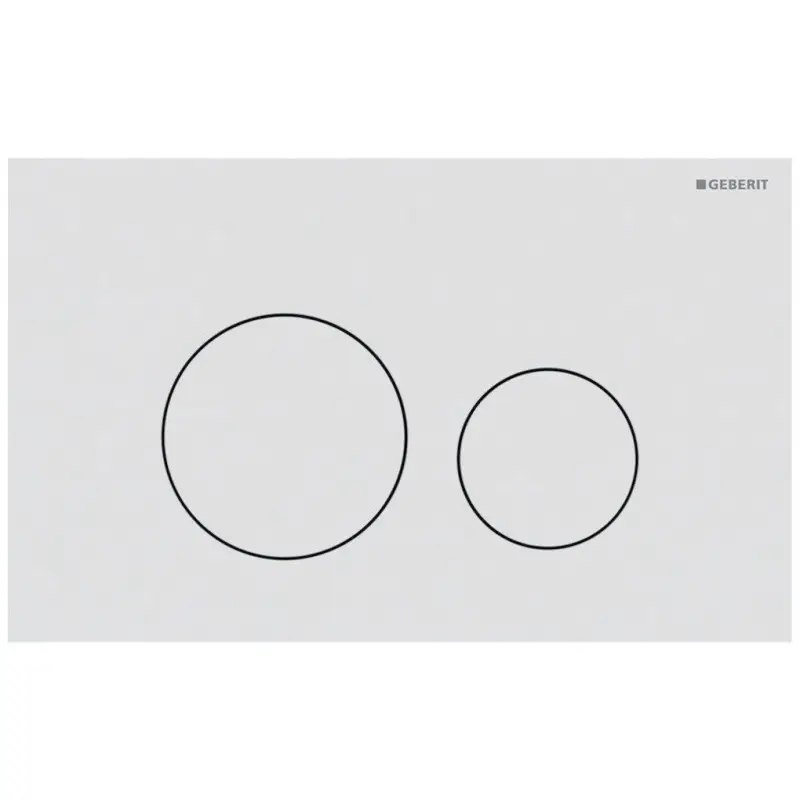 Geberit Sigma 40, rund betjeningsplade, mat hvid