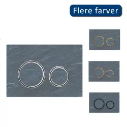 Geberit Sigma 21, rund betjeningsplade - Skifer/krom