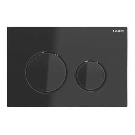 Geberit Sigma 21, rund betjeningsplade - Sort/sort krom