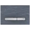 Geberit Sigma 50, kantet betjeningsplade - Skifer/krom