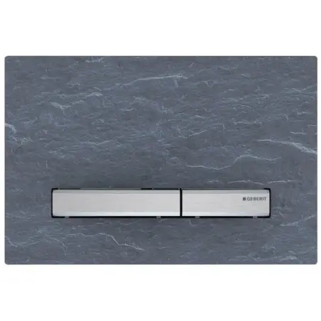 Geberit Sigma 50, kantet betjeningsplade - Skifer/krom