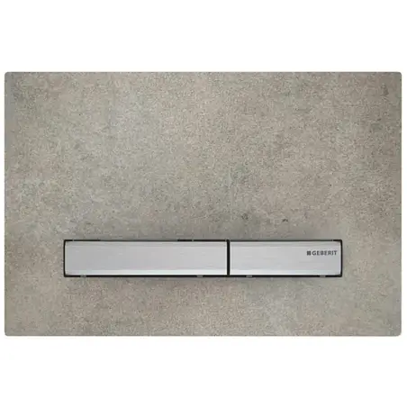 Geberit Sigma 50, kantet betjeningsplade - Beton/krom