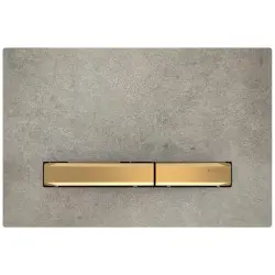 Geberit Sigma 50, kantet betjeningsplade - Beton/messing