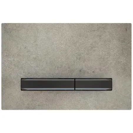 Geberit Sigma 50, kantet betjeningsplade - Beton/sort krom