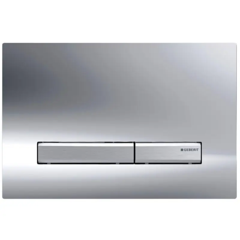 Geberit Sigma 50, kantet betjeningsplade - Krom/krom