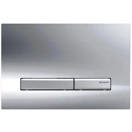 Geberit Sigma 50, kantet betjeningsplade - Krom/krom