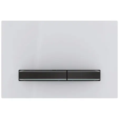 Geberit Sigma 50, kantet betjeningsplade - Hvid/sort krom