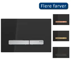 Geberit Sigma 50, kantet betjeningsplade - Sort/krom