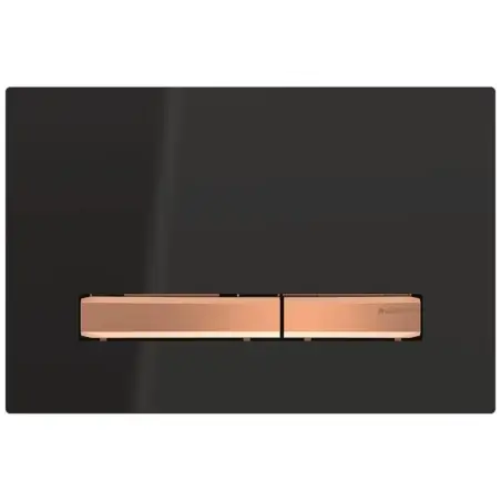 Geberit Sigma 50, kantet betjeningsplade - Sort/rødguld