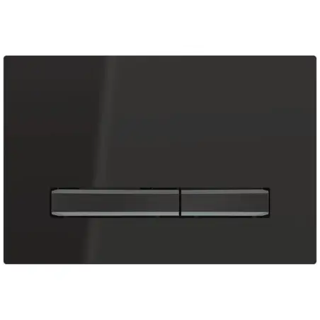 Geberit Sigma 50, kantet betjeningsplade - Sort/sort krom