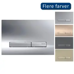 Geberit Sigma 50, kantet betjeningsplade - Krom/krom