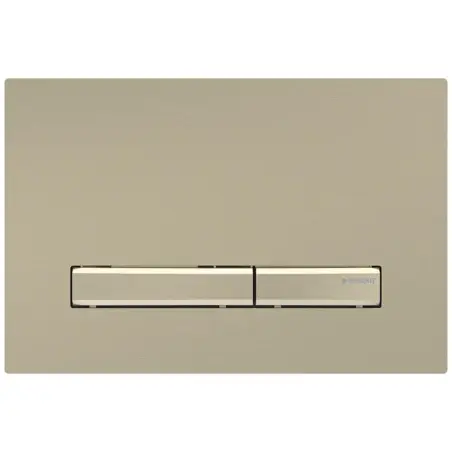 Geberit Sigma 50, kantet betjeningsplade - Børstet messing - Easy-clean