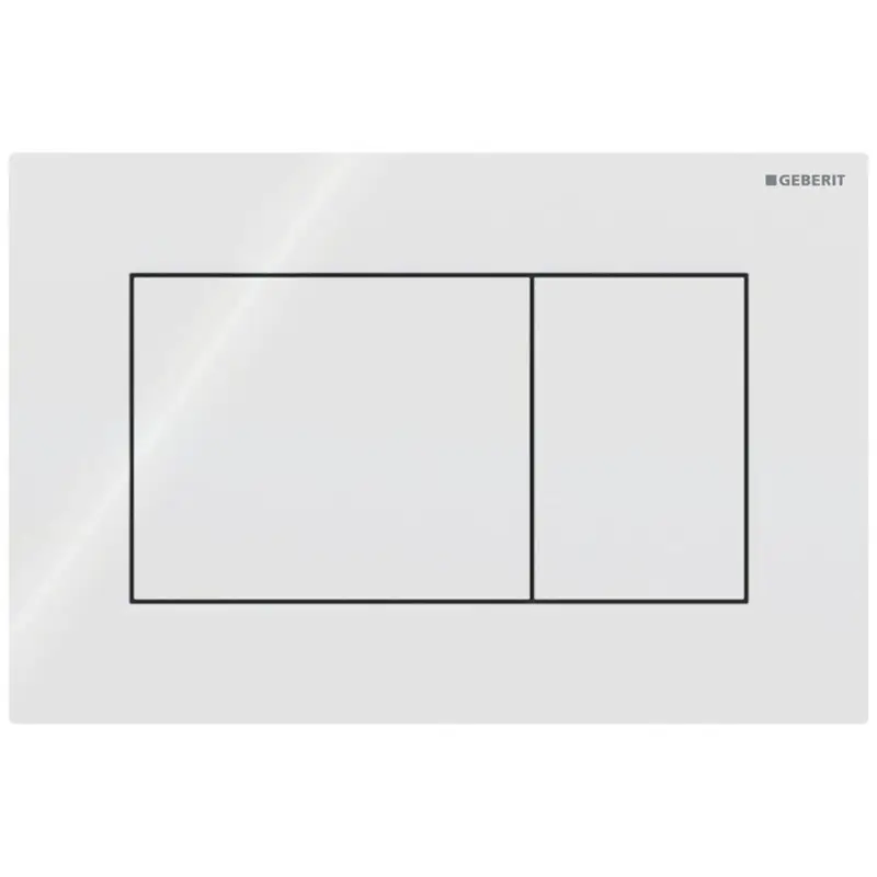Geberit Sigma 01, kantet betjeningsplade - Hvid