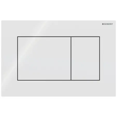 Geberit Sigma 01, kantet betjeningsplade - Hvid