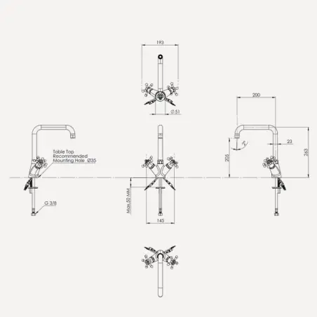 Toni Elements Christiansborg, u-tud, kogende vandhane, Bruneret messing