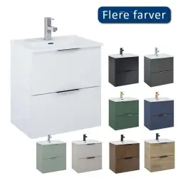 Mirall Aveny møbelpakke 50x35 cm, med skuffer, Højglans hvid