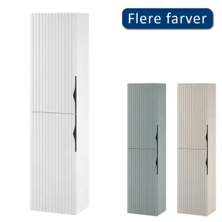 Mirall Vertica højskab i Mat hvid med 2 låger, valgfrit greb