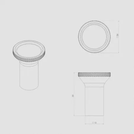 Toni Copenhagen Flat krog, Ø22, 2 stk. Bruneret messing