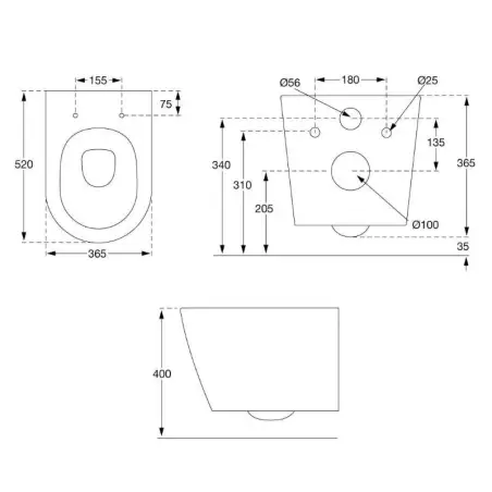 Pressalit Trend inkl. Projecta D Solid pro Toiletsæde