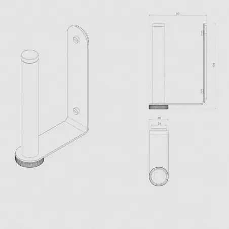 Toni Copenhagen reserverulleholder, Bruneret messing