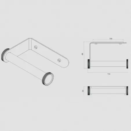 Toni Copenhagen toiletrulleholder, åben, Krom