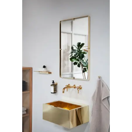 Toni Copenhagen rektangulært spejl, 70 x 120 cm, Messing