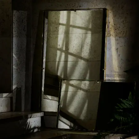 Toni Copenhagen rektangulært spejl, 50 x 80 cm, Messing