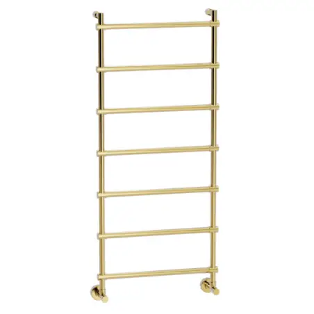 Toni Copenhagen håndklædetørre, 7 ribber, til vand, Messing