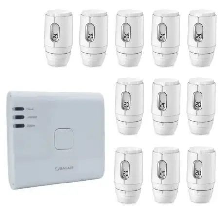 Salus TRV3RF 11 stk. trådløs radiatortermostater inkl. UG800 gateway