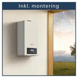 Inkl. montering Gastech-energi ELCO Thision SK 22 combi gasfyr, lodret aftræk