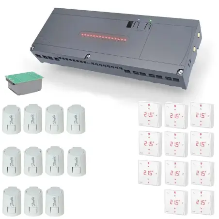 Danfoss Icon 2, 24V basic trådløs gulvvarme – universal, 11 kredse