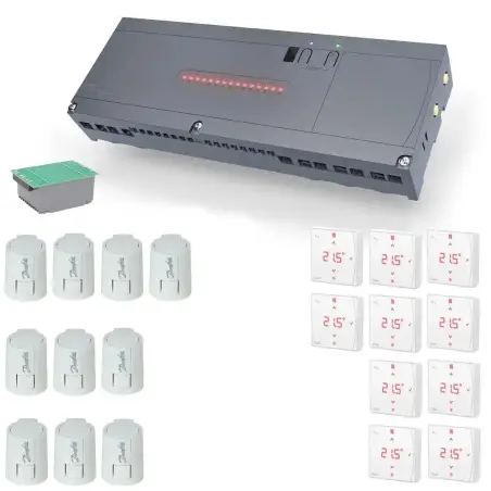 Danfoss Icon 2, 24V basic trådløs gulvvarme – universal, 10 kredse