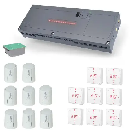 Danfoss Icon 2, 24V basic trådløs gulvvarme – universal, 8 kredse