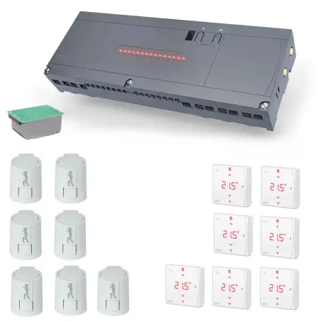 Danfoss Icon 2, 24V basic trådløs gulvvarme – universal, 7 kredse
