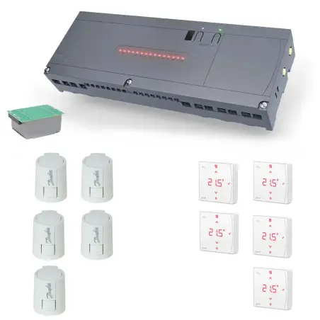 Danfoss Icon 2, 24V basic trådløs gulvvarme – universal, 5 kredse