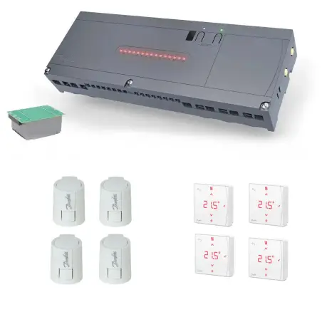 Danfoss Icon 2, 24V basic trådløs gulvvarme – universal, 4 kredse