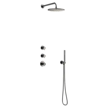 Damixa Silhouet XS1 brusesystem til indbygning, børstet grafitgrå