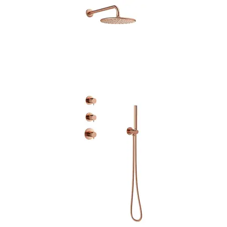 Damixa Silhouet XS1 brusesystem til indbygning, børstet kobber