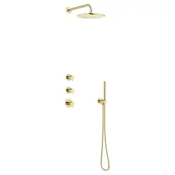 Damixa Silhouet XS1 brusesystem til indbygning, poleret messing